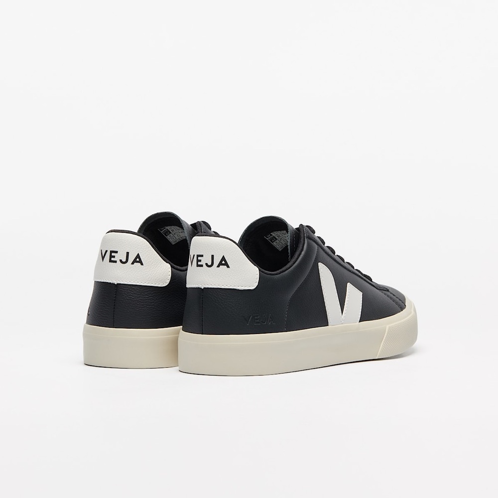 VEJA CAMPO LEATHER BLACK AND WHITE SNEAKERS 37 6 - Picture 5 of 11